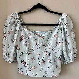 Abercrombie Puff Sleeve Corset Top in Size S